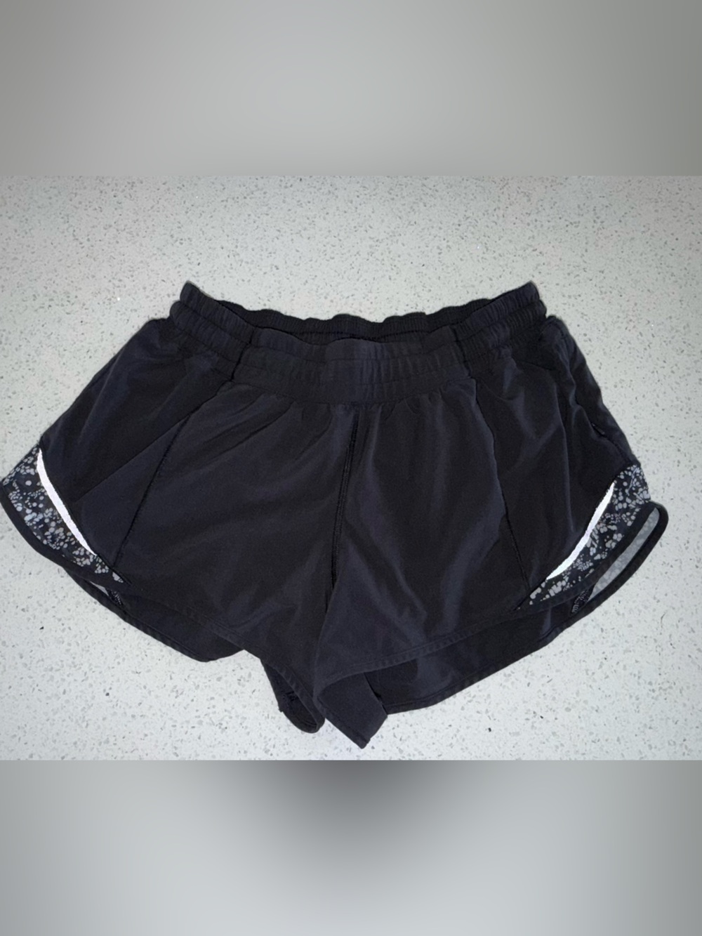 lululemon athletica Black Women's Athletic Shorts with Reflective Trim